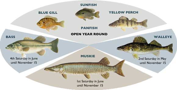 Open fishing season on Rice Lake